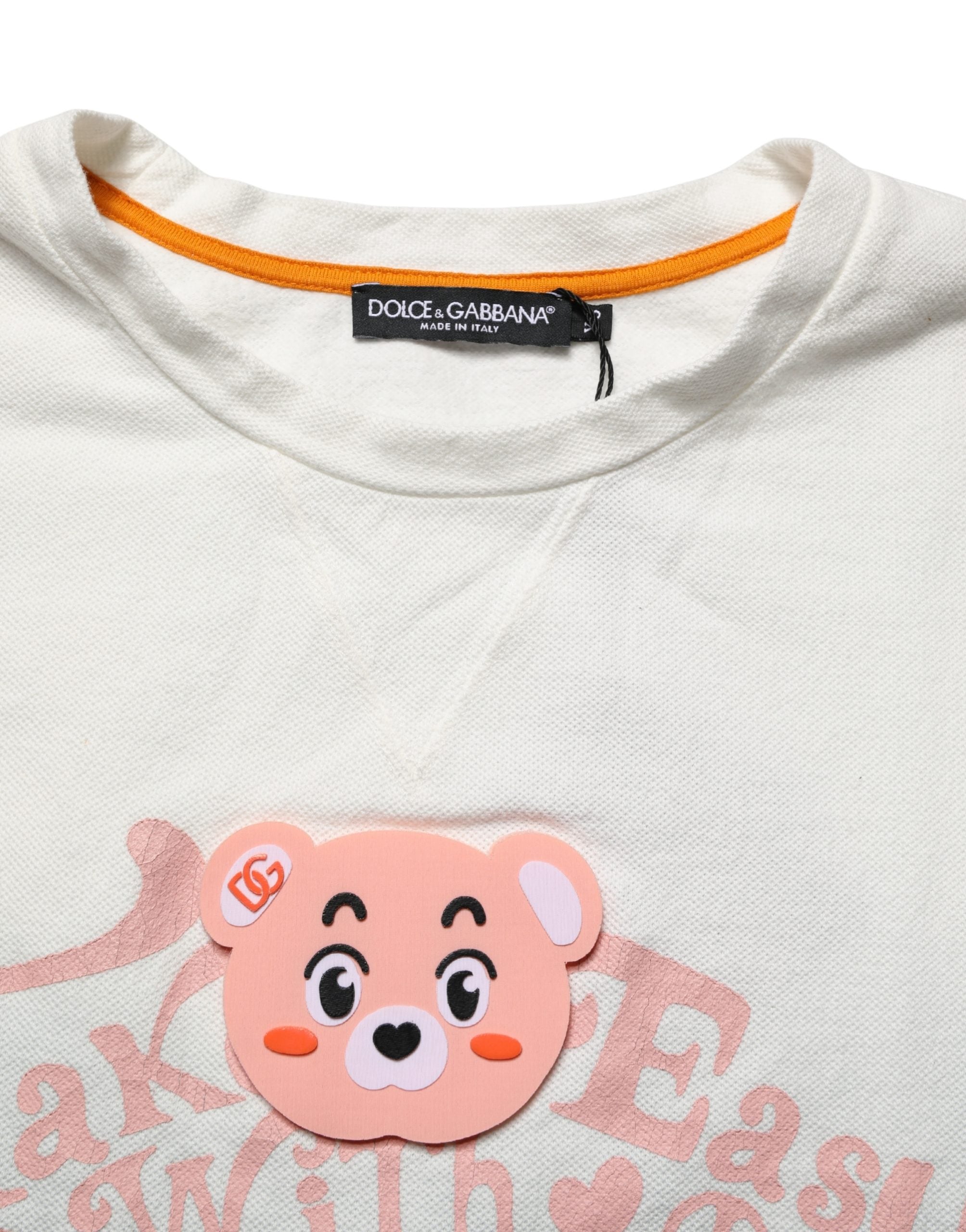 T-shirt en coton Dolce & Gabbana vert avec motif graphique tie-dye et col rond, style décontracté et tendance.