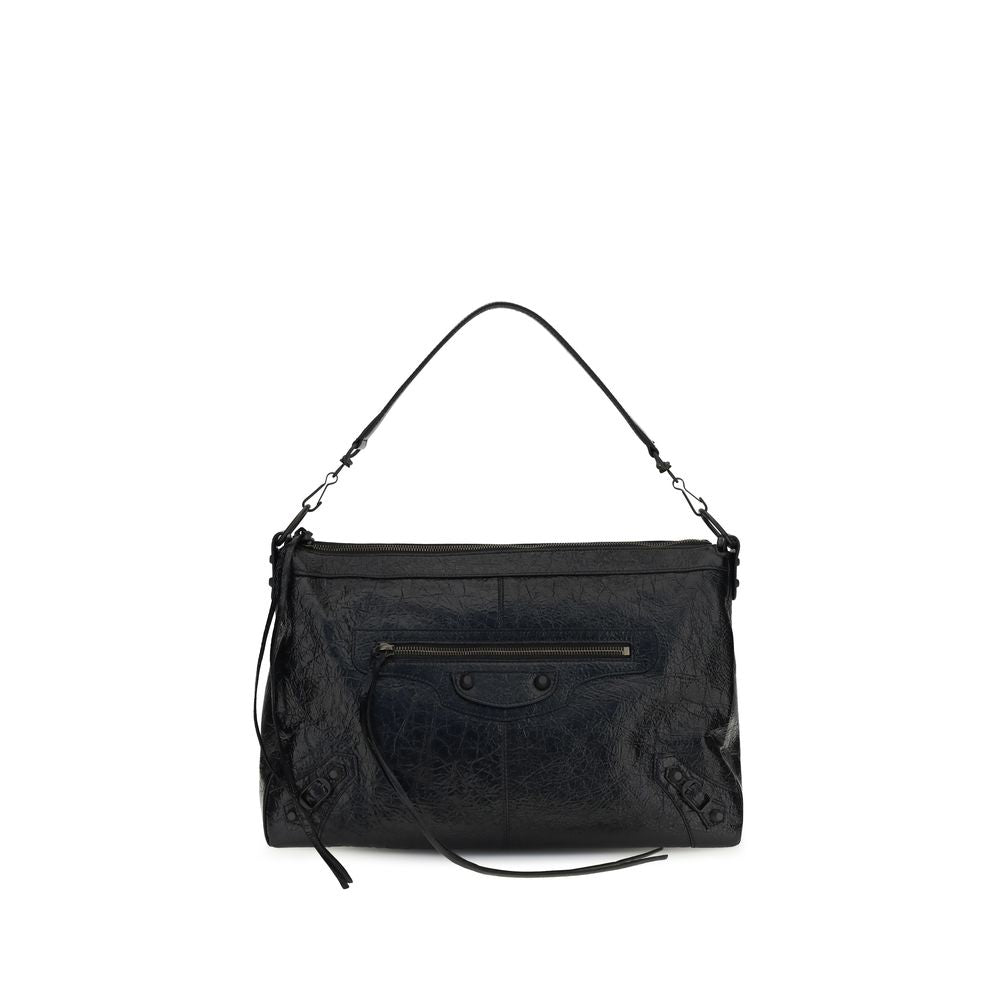 Balenciaga Schultertasche aus schwarzem Lammleder Ovis Aries Aries