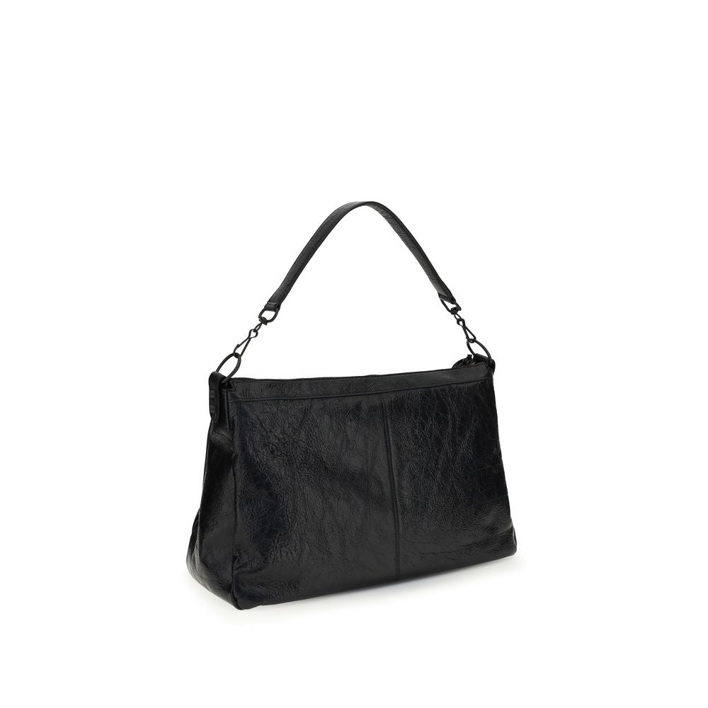 Balenciaga Schultertasche aus schwarzem Lammleder Ovis Aries Aries