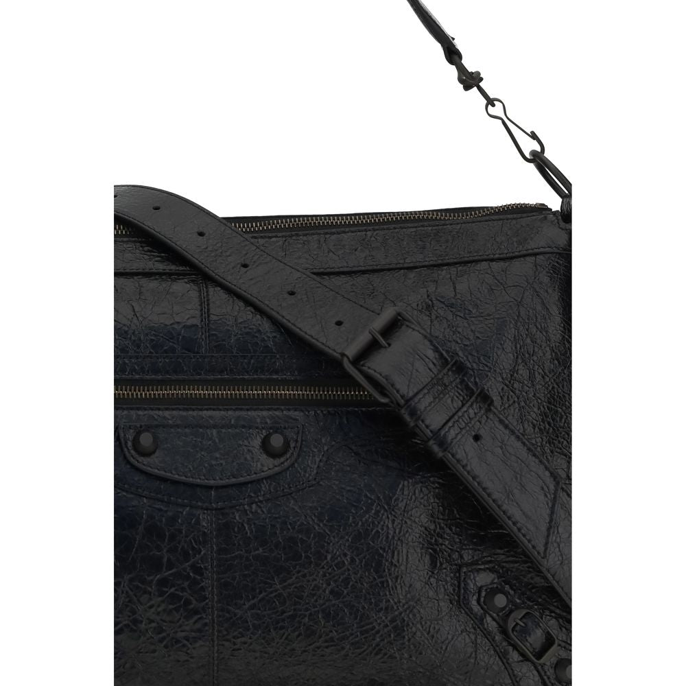 Balenciaga Schultertasche aus schwarzem Lammleder Ovis Aries Aries