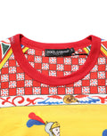T-shirt à col rond Dolce & Gabbana, multicolore avec motif Carretto, style décontracté et vibrant, en coton.