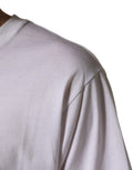 T-shirt blanc pour homme Dolce & Gabbana, en coton, à manches longues et coupe oversize, avec col rond.