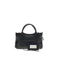 Balenciaga Schwarze Schultertasche aus Lammleder Ovis Aries Aries