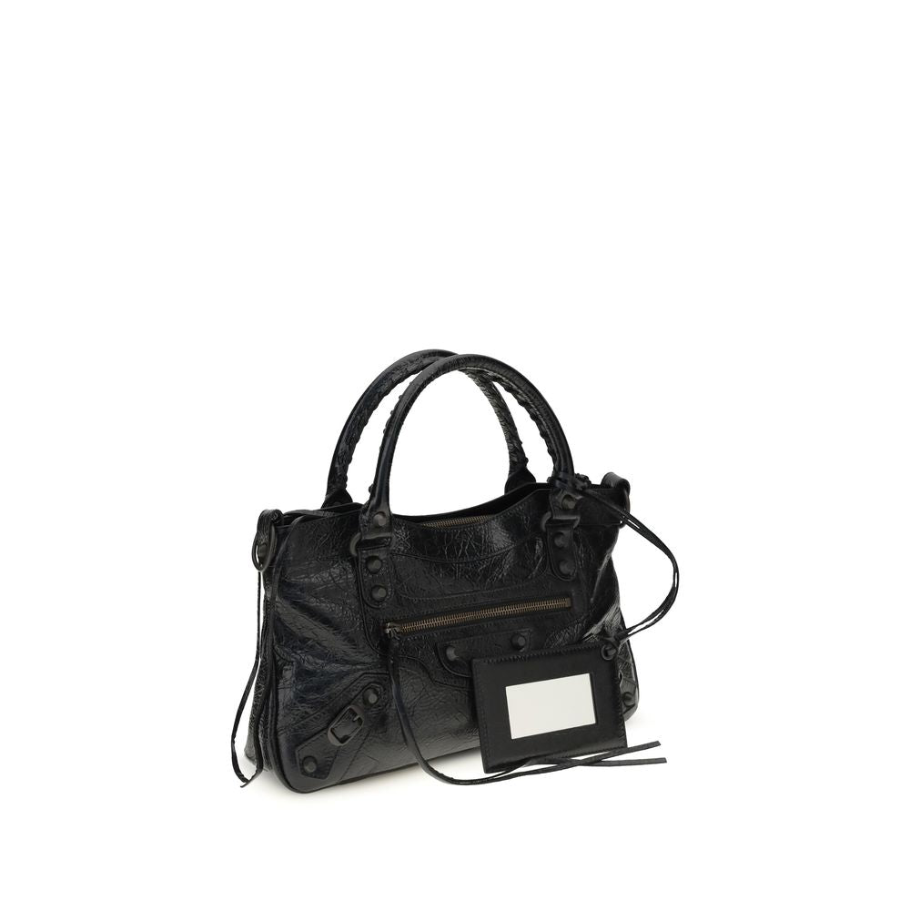 Balenciaga Schwarze Schultertasche aus Lammleder Ovis Aries Aries