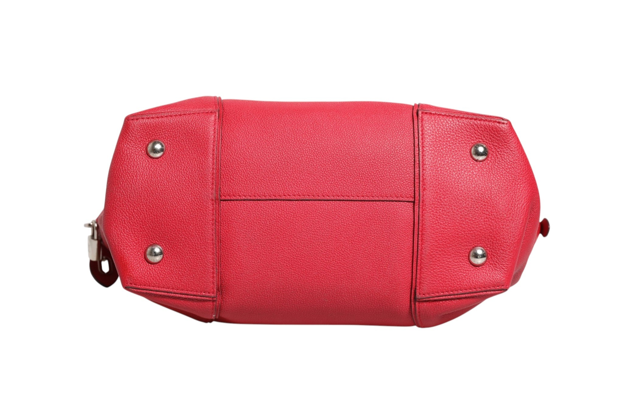Sac bandoulière Louis Vuitton Griotte en cuir Taurillon doux Lockit MM, vue de face avec fermeture dorée.