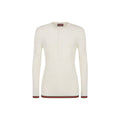 T-shirt en soie blanche Gucci pour homme, coupe classique, avec logo Gucci discret sur la poitrine.