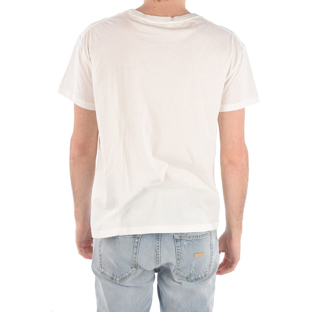 T-shirt blanc en coton de la marque Celine, coupe classique et tissu doux, vue de face.
