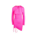 Robe décontractée multicolore en polyamide de Balenciaga, style contemporain et tissu léger visible sur la photo.