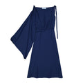 Robe décontractée en acétate bleue Prada, coupe élégante et tissu léger, portée décontractée ou formelle.