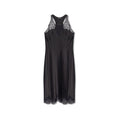 Robe décontractée noire en acétate de la marque Balenciaga, vue en gros plan, tissu fluide et style élégant.