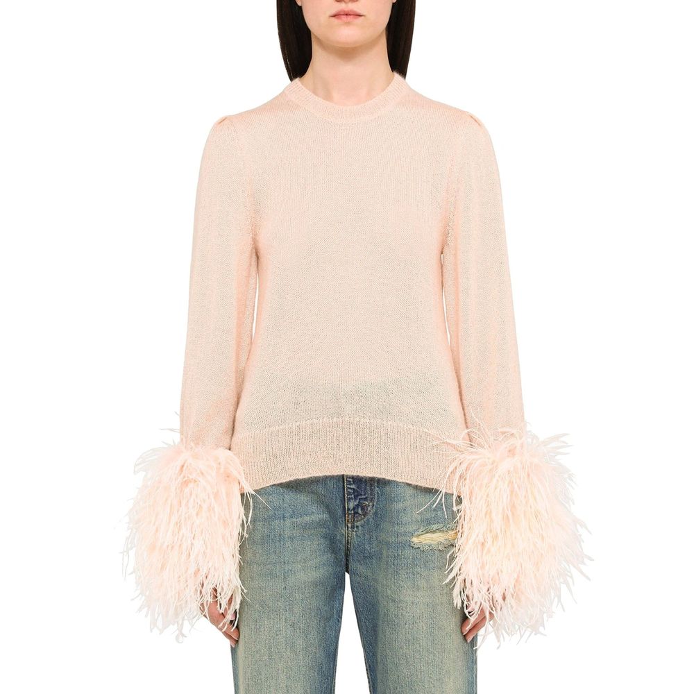 Sweat-shirt en laine multicolore de Gucci, coupe décontractée avec logo Gucci visible, idéal pour un look tendance.