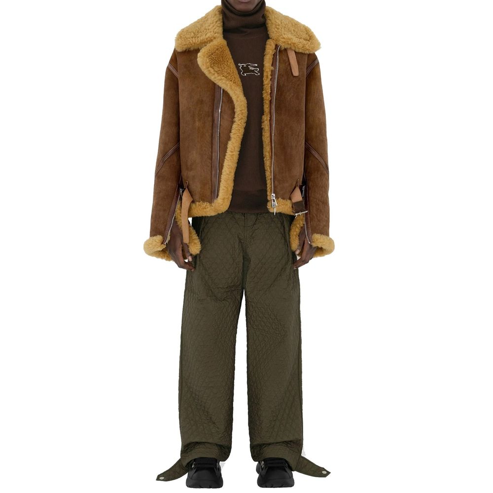 Pantalons décontractés en polyamide bicolore de Burberry, style casual avec coupe moderne.