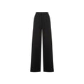 Pantalons évasés en laine noire de Balenciaga, coupe fluide et élégante, affichés sur un mannequin.