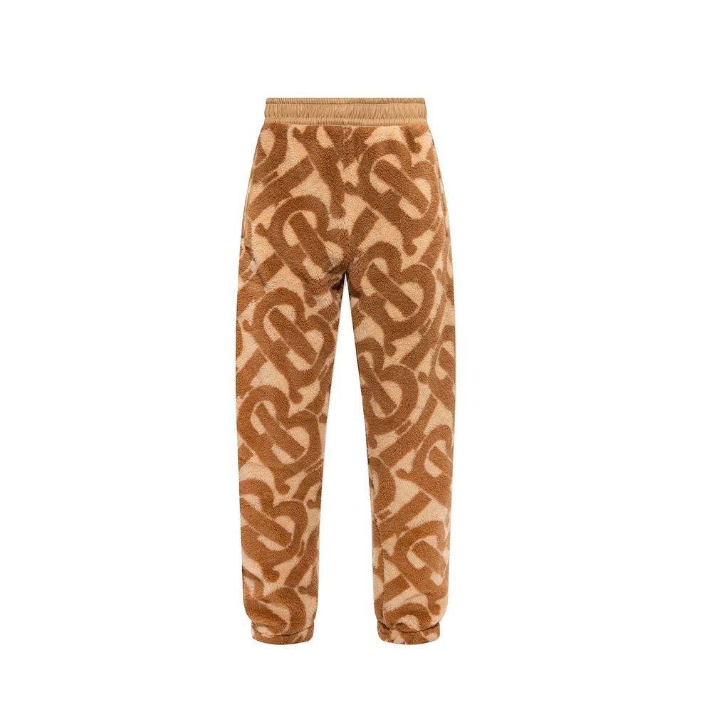 Pantalons décontractés en polyester marron de Burberry, coupe élégante et confortable, pour un style casual chic.