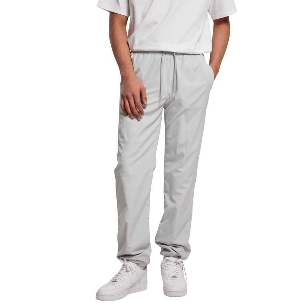 Pantalon décontracté gris en polyester de la marque Moncler, coupe confortable et style moderne pour un look casual.