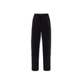 Pantalon décontracté noir en coton de la marque Versace, coupe confortable et style élégant pour un look casual.