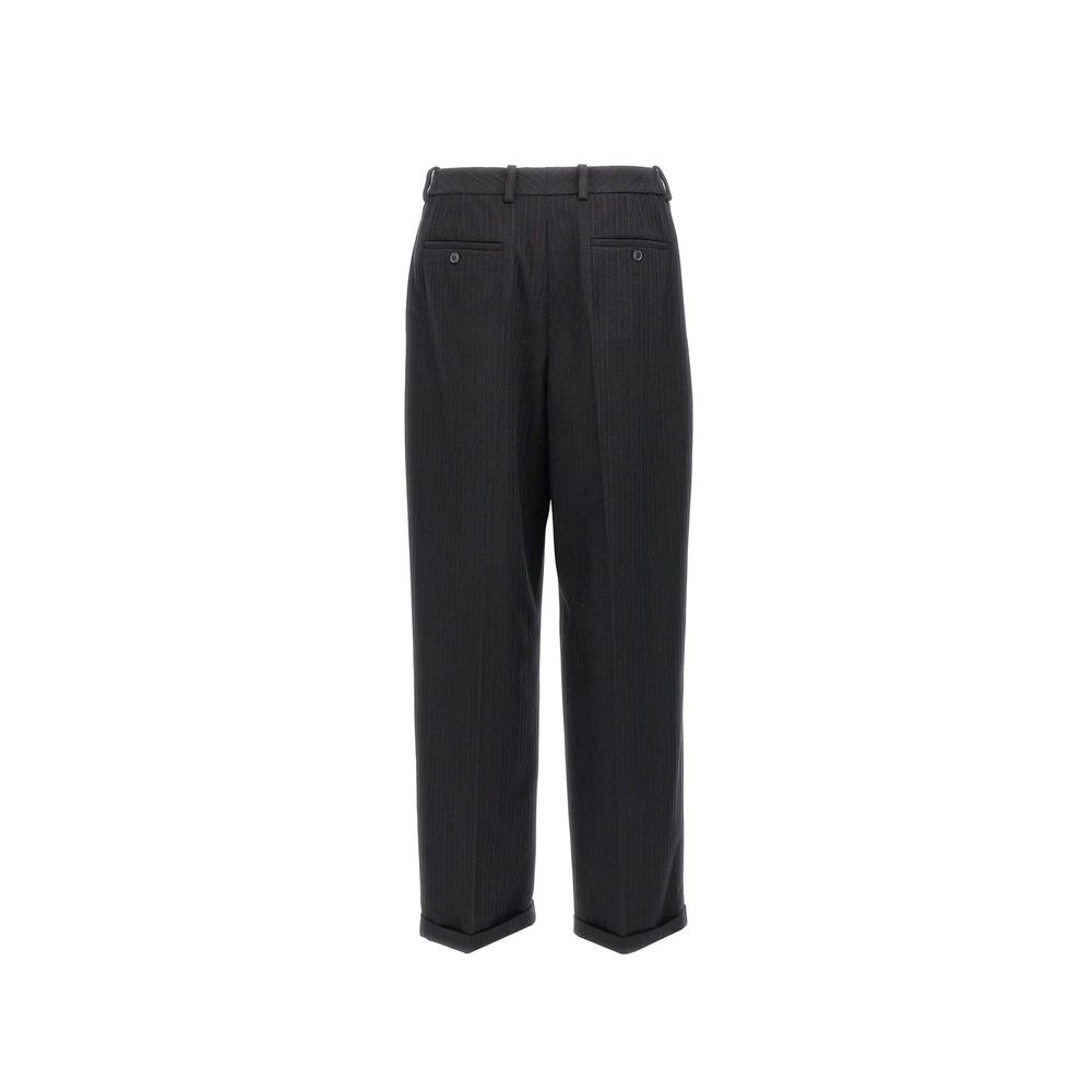 Pantalons décontractés noirs en cachemire de Saint Laurent, coupe élégante et confortable, pour un style sophistiqué et casual.