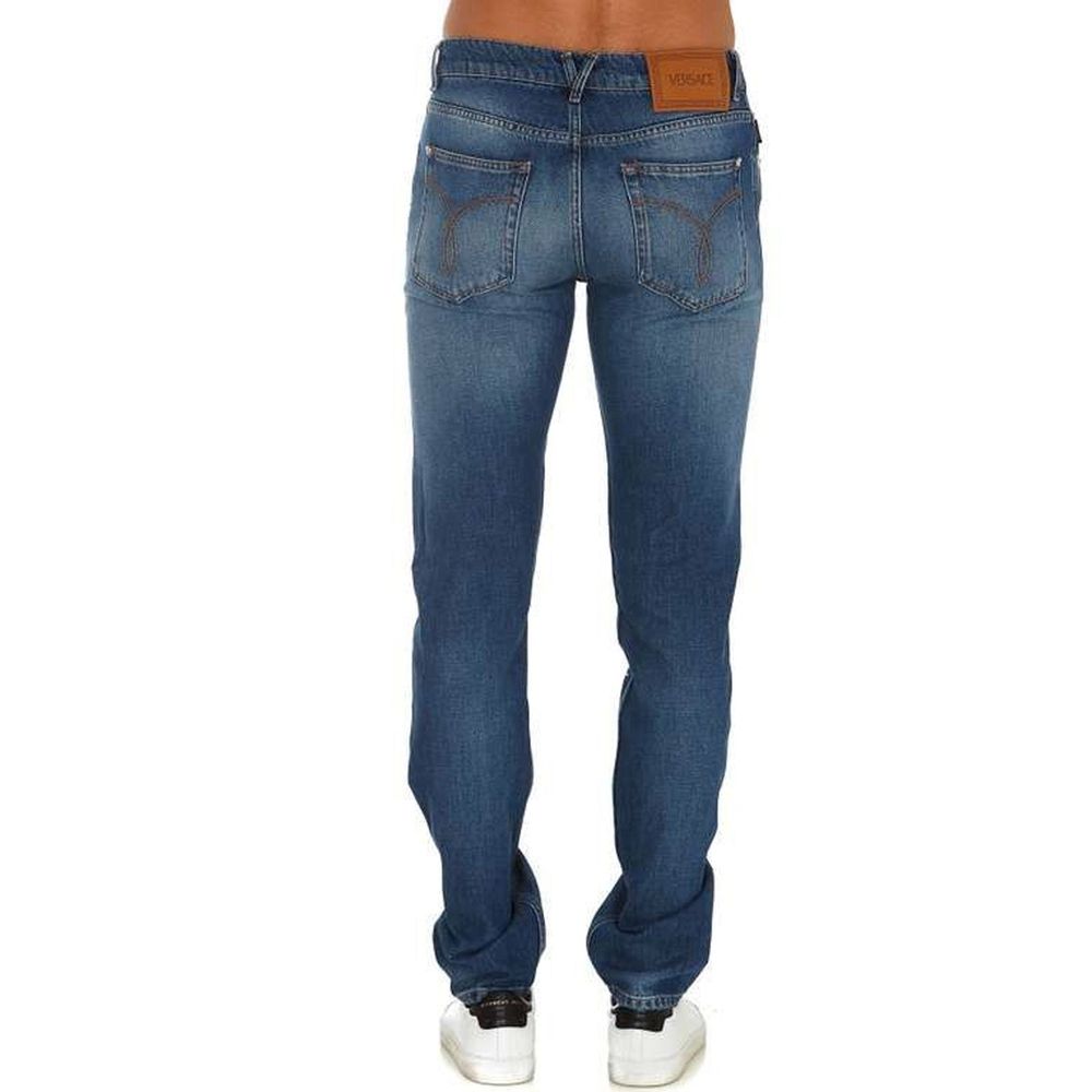 Versace Blue Cotton Jeans Denim