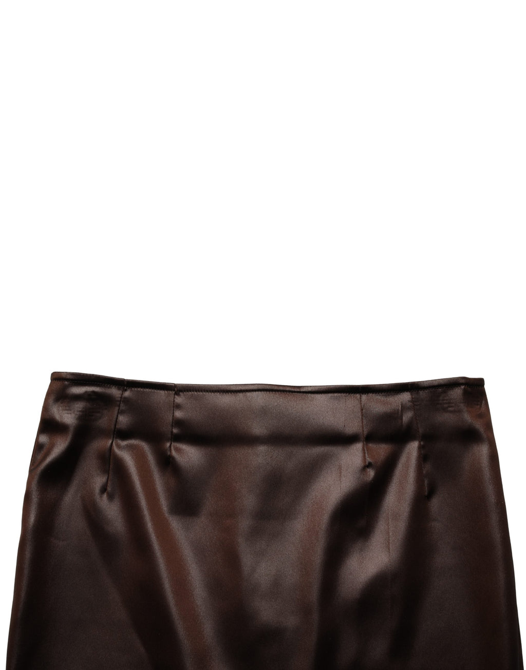 Jupe crayon marron en acétate à taille haute de Dolce & Gabbana, coupe élégante et sophistiquée.