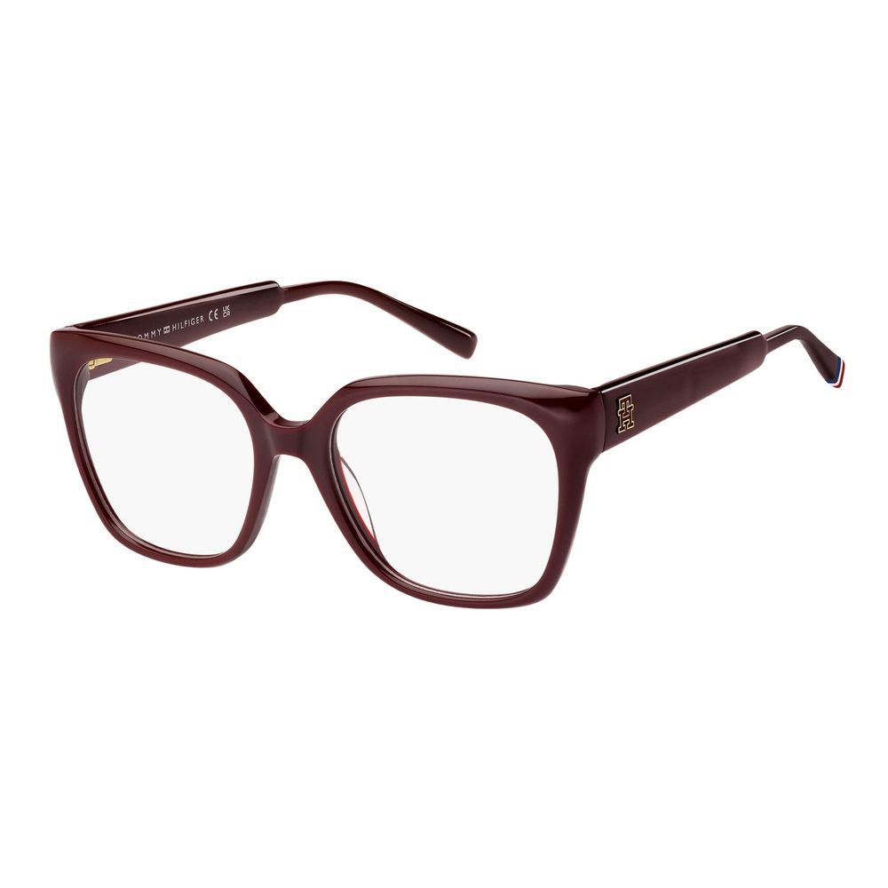Tommy Hilfiger Bordeauxrote Azetatbrille (Gestell)