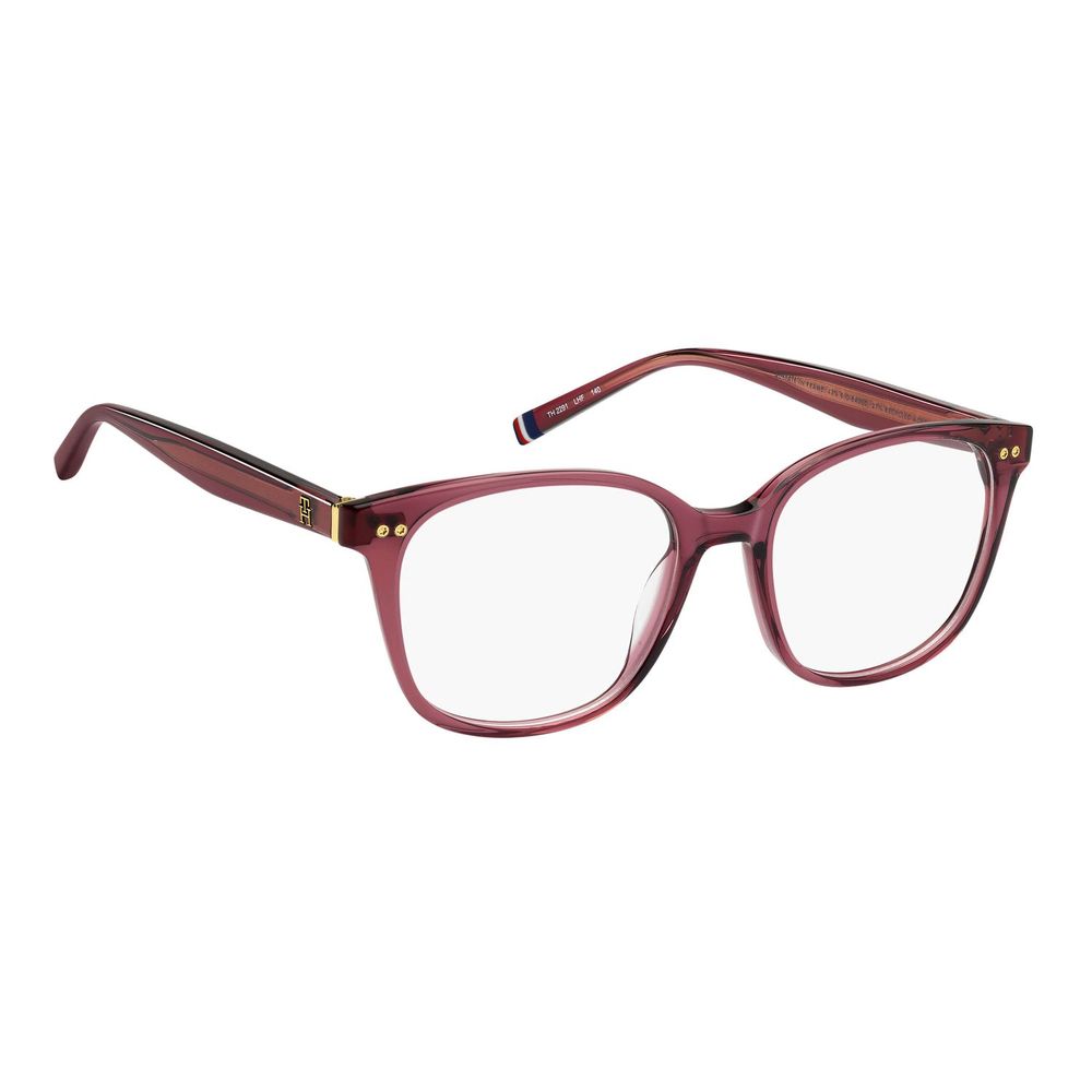 Lunettes en acétate rose Tommy Hilfiger avec monture élégante et moderne, pour un style tendance et sophistiqué.