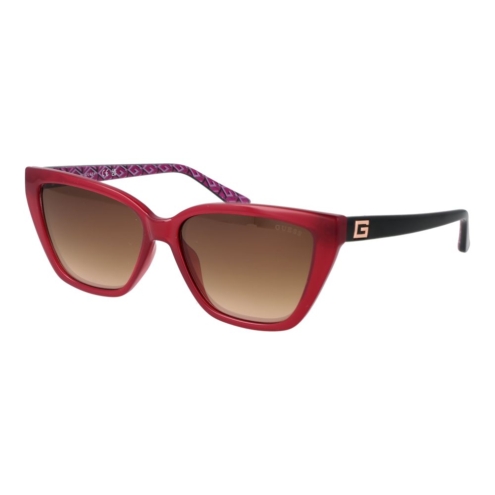Lunettes de soleil en plastique multicolores Guess avec monture rectangulaire et verres teintés pour un style tendance.