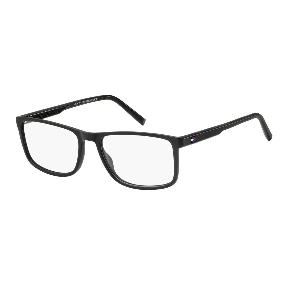 Monture de lunettes en polyamide noire de Tommy Hilfiger, vue en gros plan, élégante et moderne.