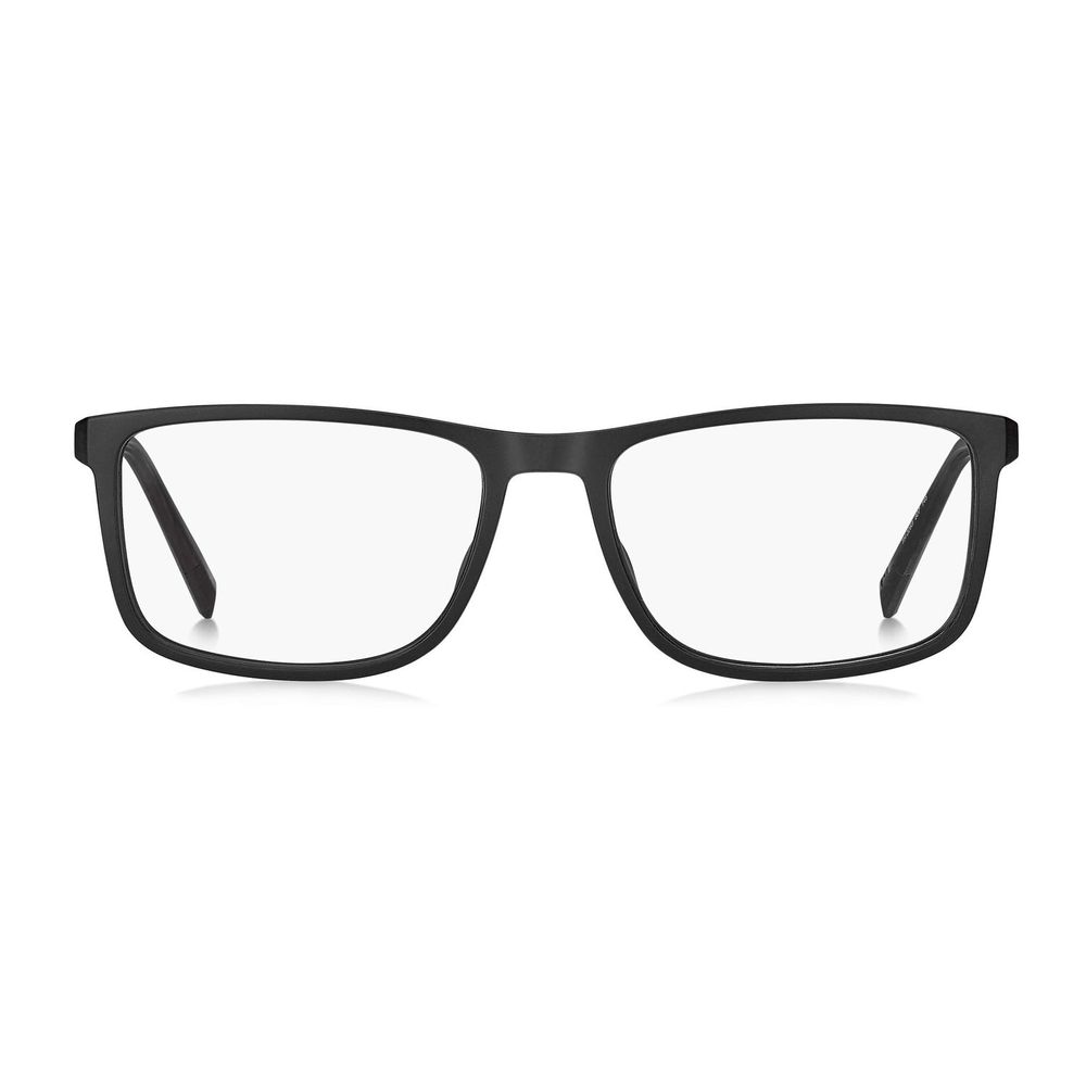 Monture de lunettes en polyamide noire de Tommy Hilfiger, lunettes élégantes avec design moderne et détails distinctifs.