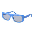 Lunettes de soleil en plastique bleu de marque Guess, style moderne et tendance, avec monture élégante et design contemporain.