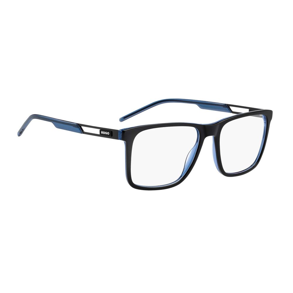 Lunettes bicolores en acétate de la marque Hugo Boss, monture élégante pour hommes ou femmes.