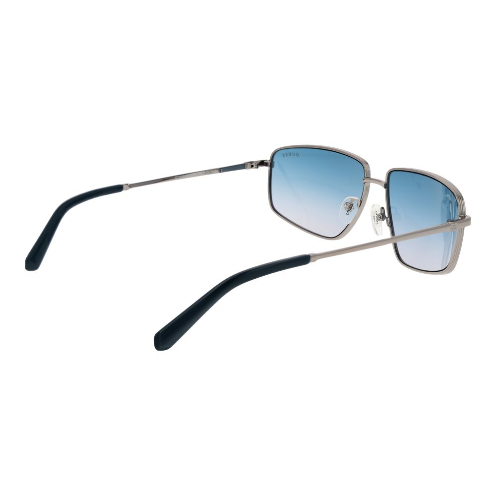 Lunettes de soleil en métal argenté Guess, style moderne, avec monture fine et verres teintés, pour un look élégant et tendance.