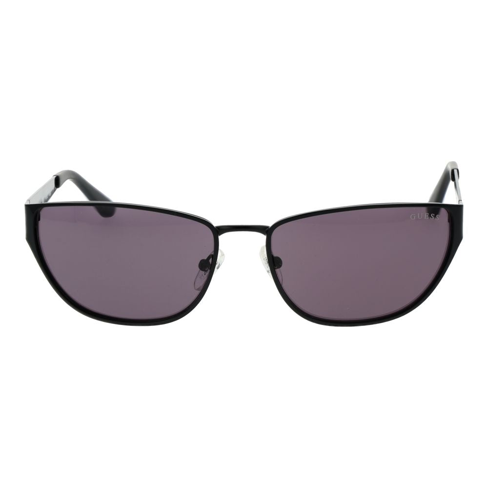Lunettes de soleil en métal noires Guess avec monture élégante et design tendance, vue de face.