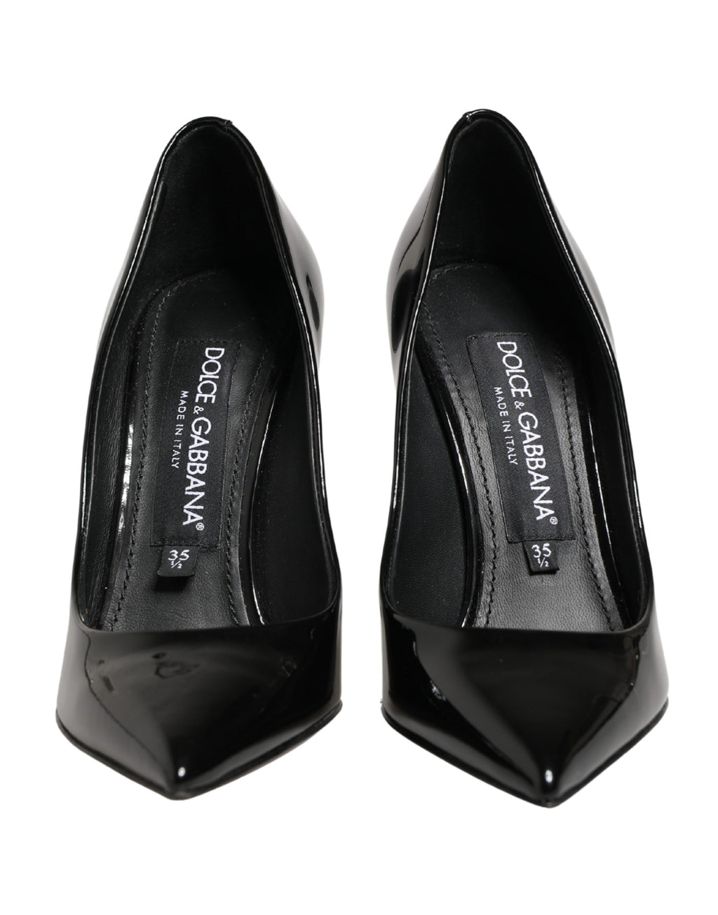 Chaussures à talons stilettos en cuir de veau noir de Dolce & Gabbana, élégantes et sophistiquées pour femme.