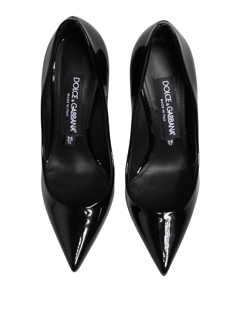 Chaussures à talons stilettos en cuir de veau noir Dolce & Gabbana, élégantes et élégantes pour femmes.