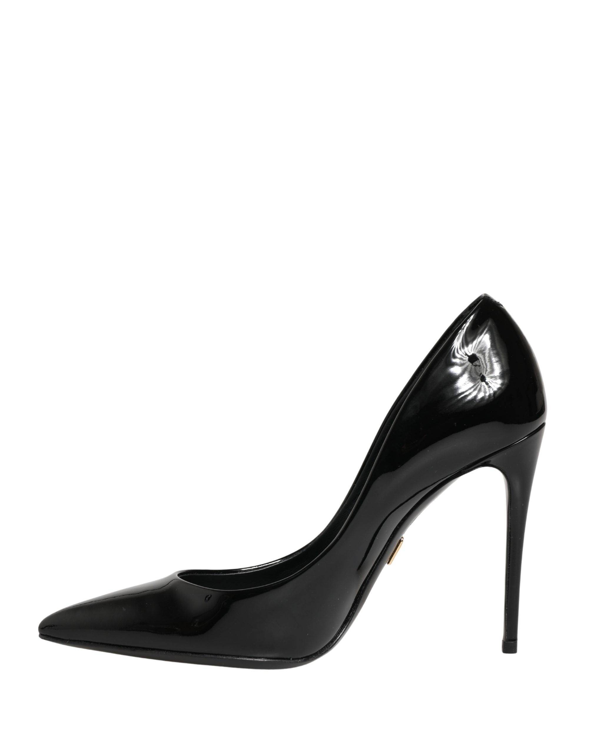 Chaussures Dolce & Gabbana à talons aiguilles en cuir de veau noir, style élégant et sophistiqué pour femmes.