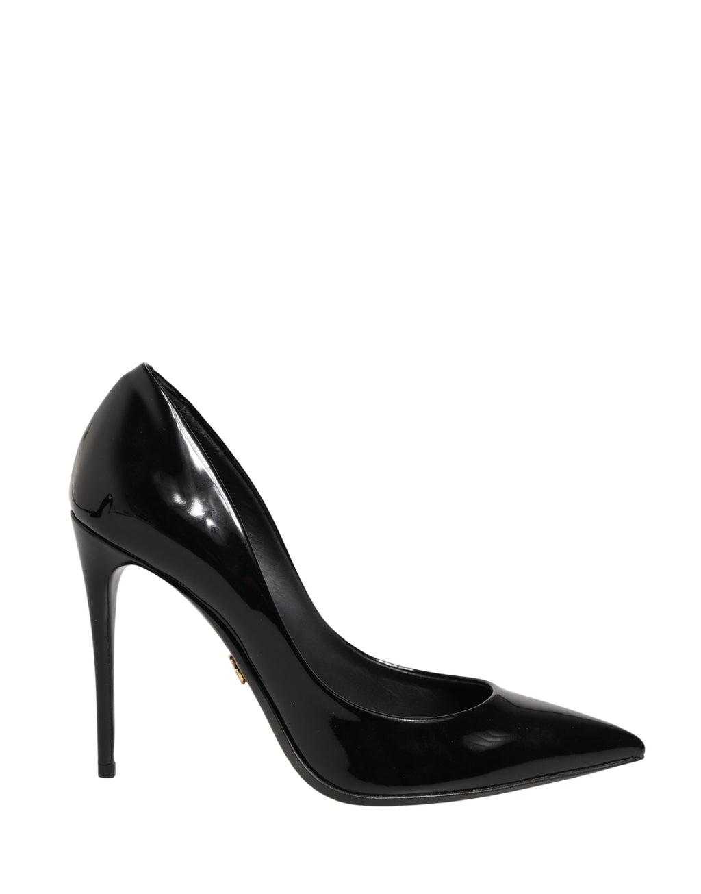 Escarpins noirs en cuir de veau de Dolce & Gabbana, talons stiletto élégants et sophistiqués pour femmes.