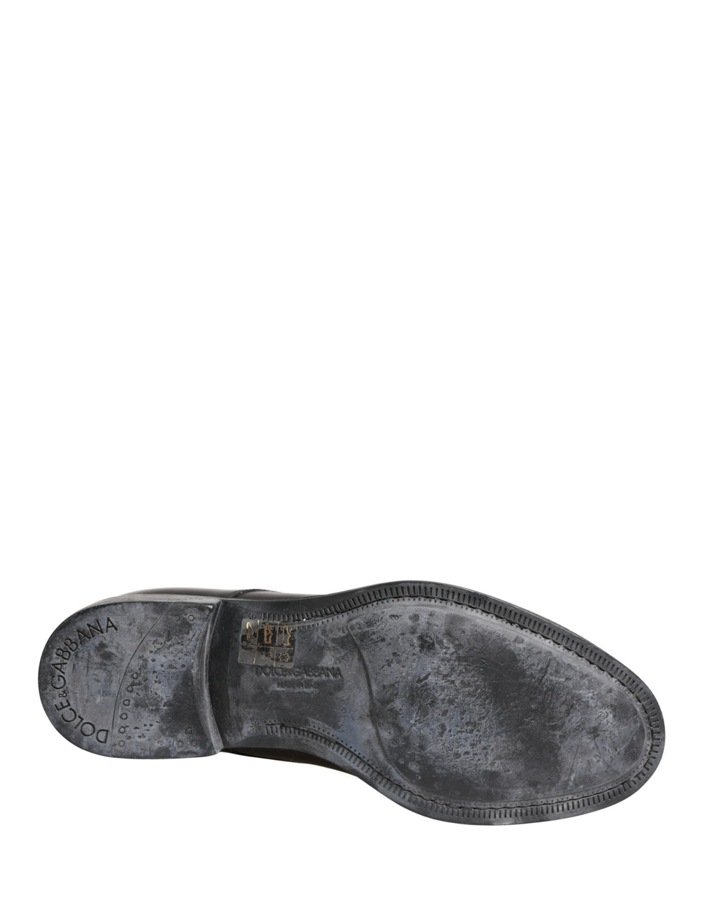 Chaussures Derby pour homme en cuir de veau noir Dolce & Gabbana, élégantes et sophistiquées.