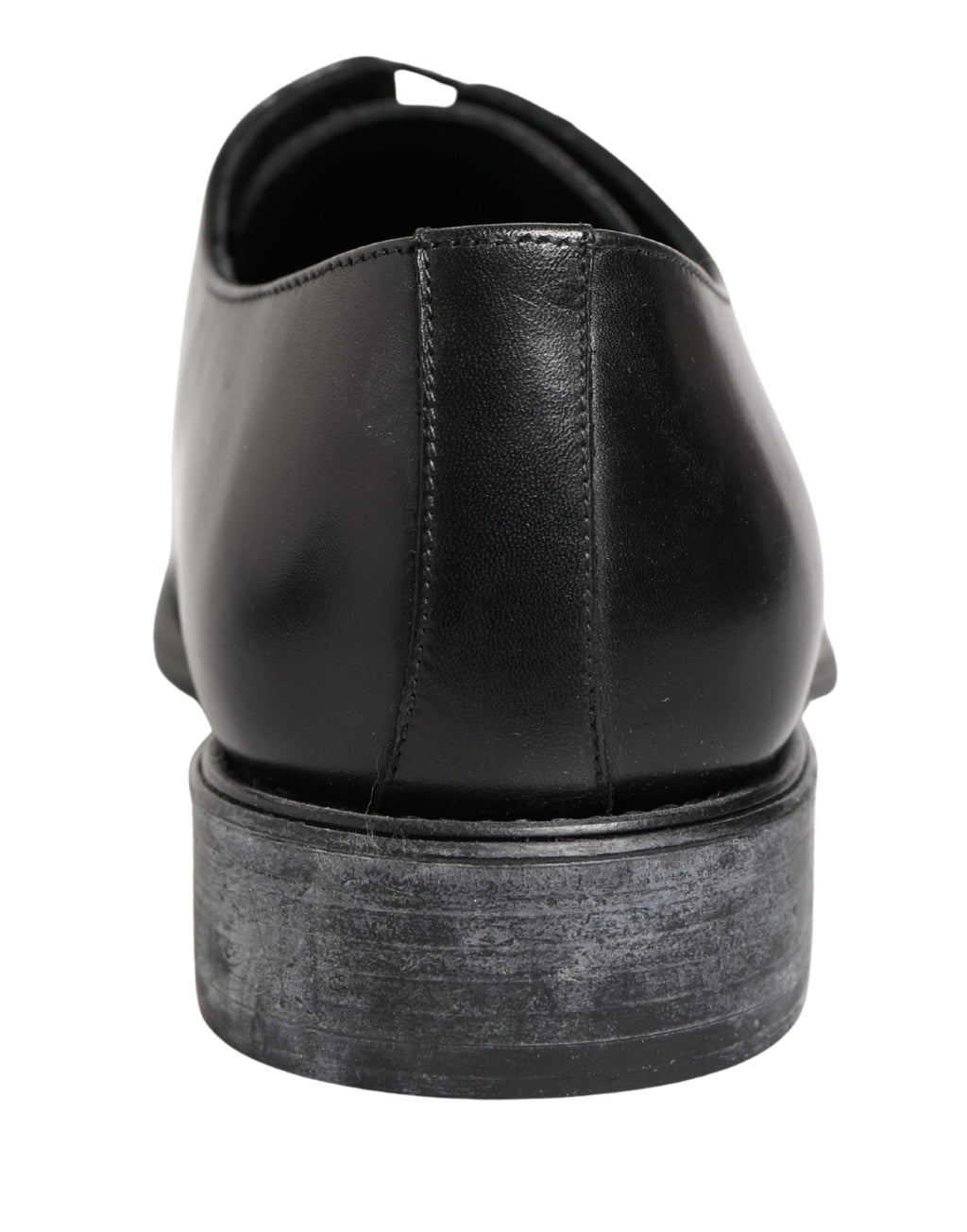 Chaussures Derby en cuir de veau noir de Dolce & Gabbana, chaussures habillées pour hommes élégantes et sophistiquées.