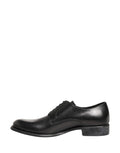Chaussures Derby en cuir de veau noir de Dolce & Gabbana pour homme, élégantes et classiques.