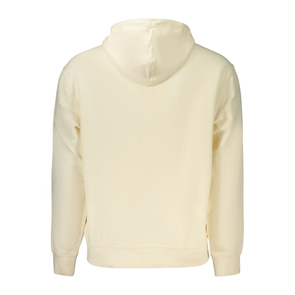 Sweat-shirt beige en coton pour homme de Calvin Klein, vue de face, avec col rond et manches longues.