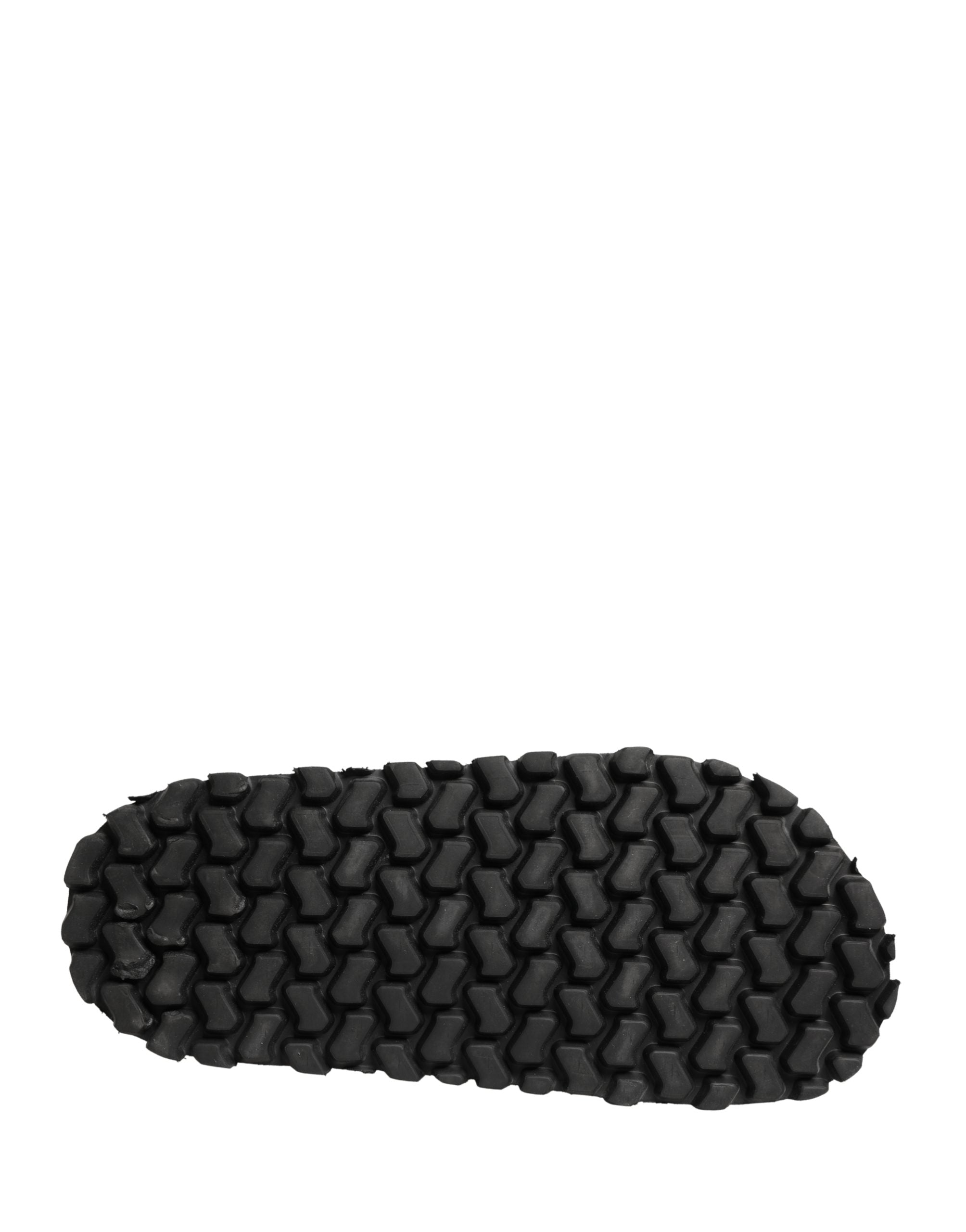 Sandales pour hommes Dolce & Gabbana noires avec détails plissés, chaussures plates élégantes et confortables.