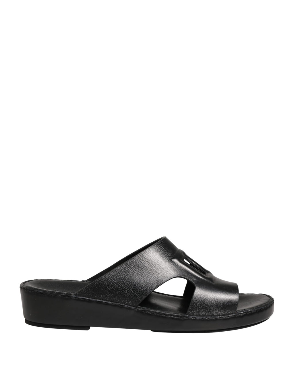 Sandales en cuir noir Dolce & Gabbana avec découpes et logo DG visibles, chaussures élégantes pour femmes.