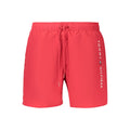 Maillot de bain homme Tommy Hilfiger Rosso en polyester, style moderne avec logo visible, idéal pour la plage ou la piscine.