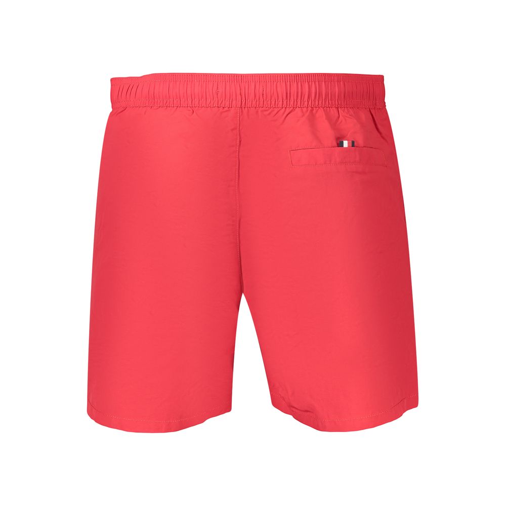 Maillot de bain homme Tommy Hilfiger Rosso en polyester, style sportif avec logo visible, pour la plage ou la piscine.