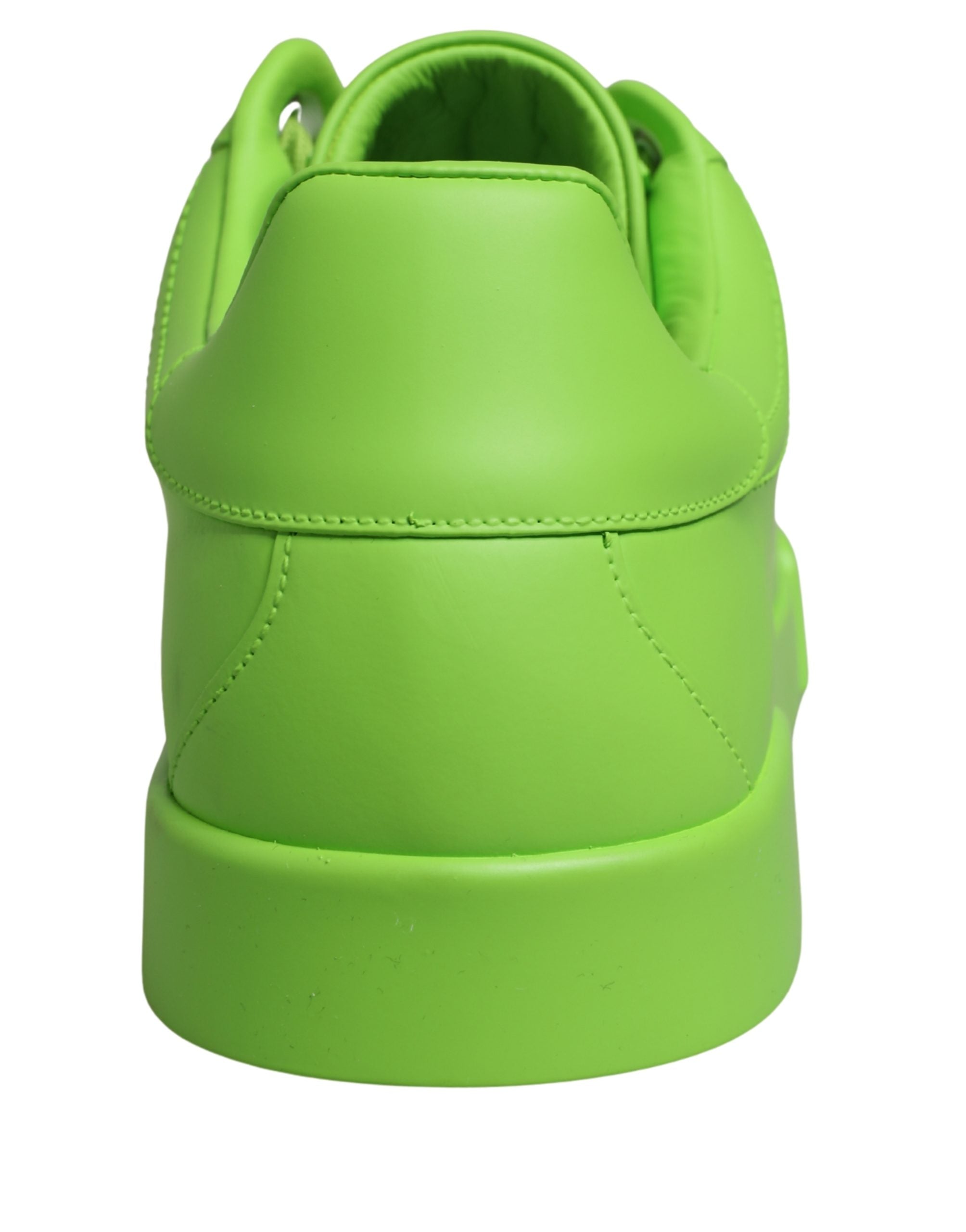 Chaussures sneakers basses en cuir vert Dolce & Gabbana Portofino, chaussures de sport élégantes pour hommes