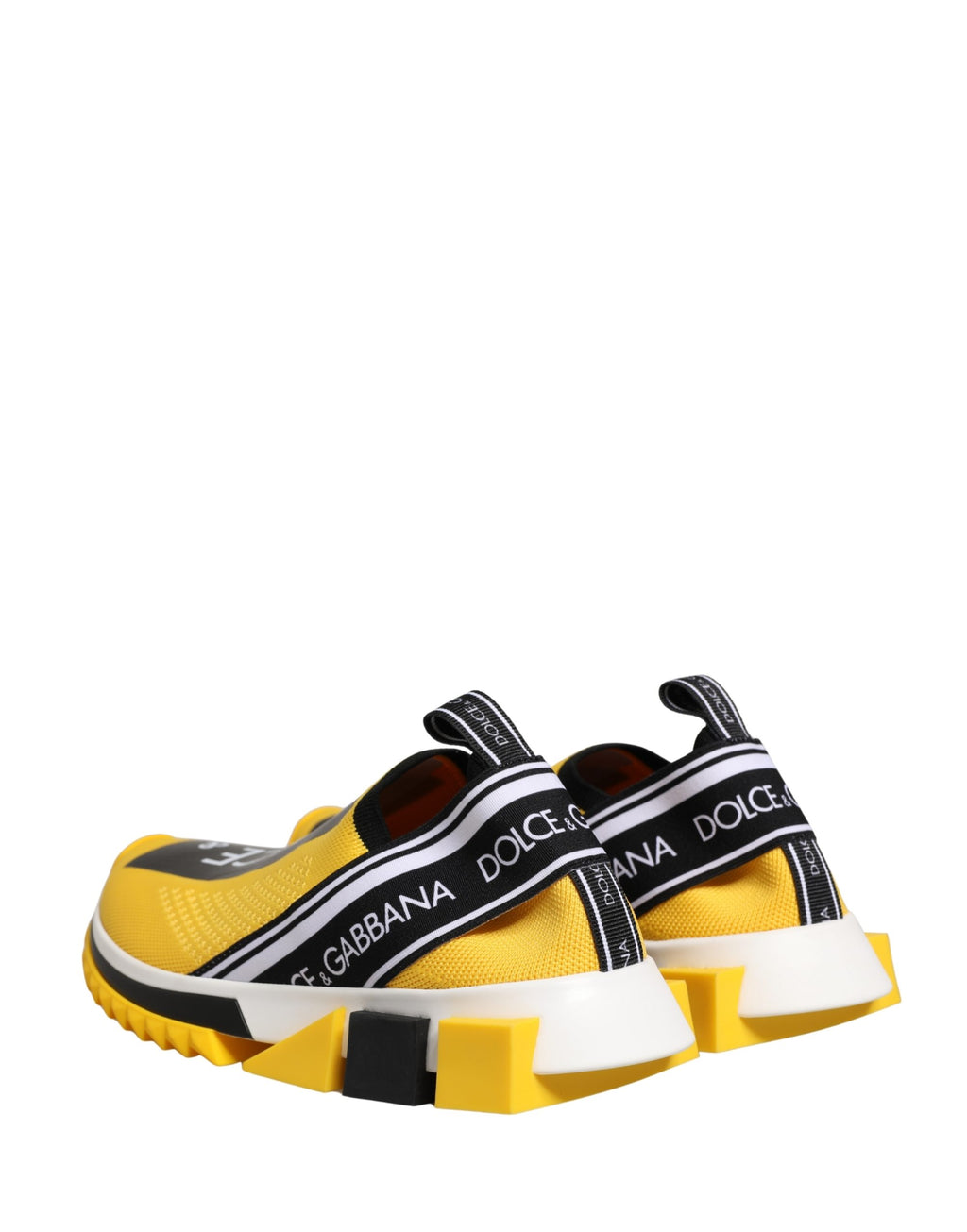 Chaussures Dolce & Gabbana Sorrento Slip-On jaunes, sneakers basses en cuir avec design élégant et confortable.