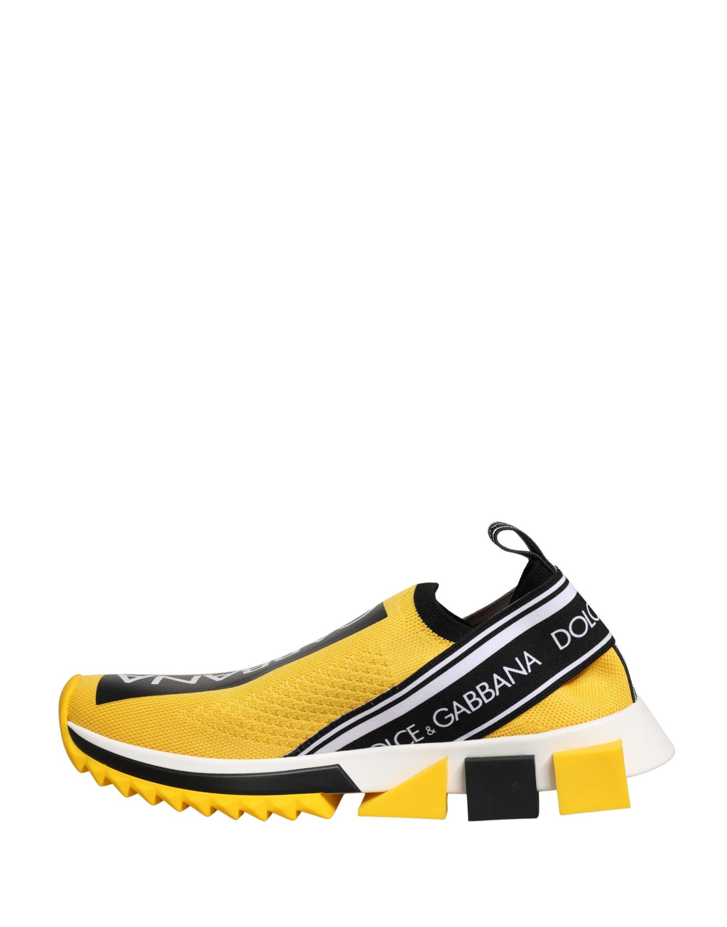 Chaussures sneakers basses Dolce & Gabbana Sorrento jaunes, slip-on, style décontracté pour homme.