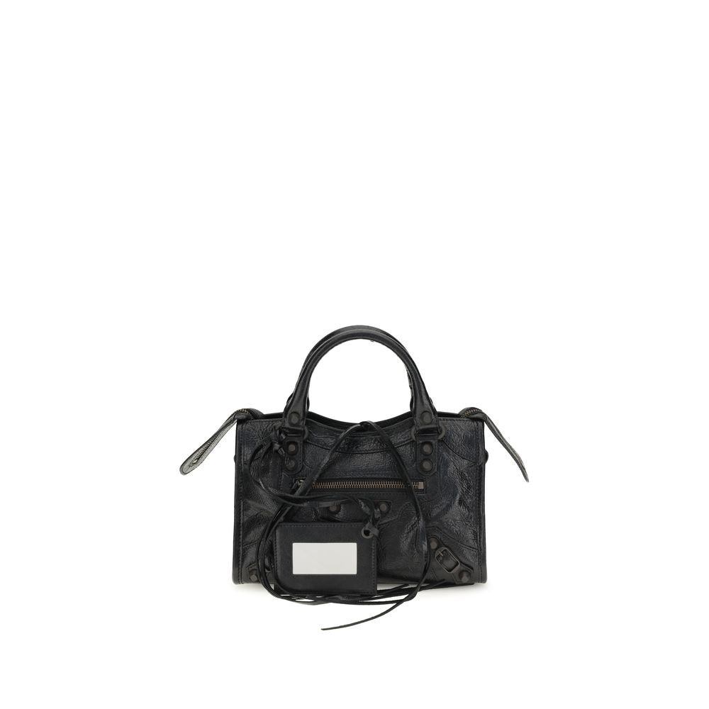 Balenciaga schwarze Lammfell-Schultertasche Ovis Aries Aries