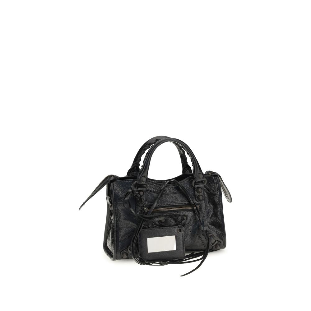 Balenciaga schwarze Lammfell-Schultertasche Ovis Aries Aries