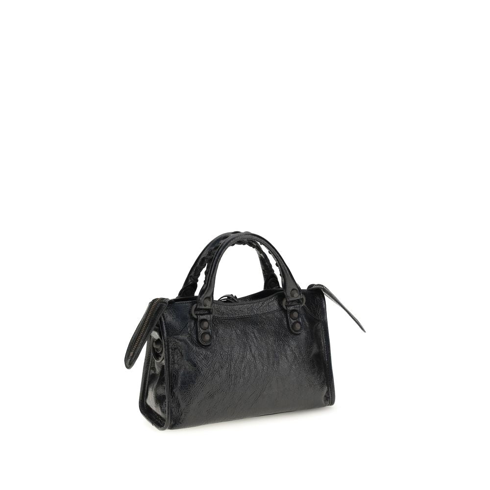 Balenciaga schwarze Lammfell-Schultertasche Ovis Aries Aries